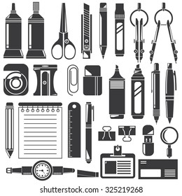 Stationery And Office Supply Icons