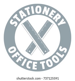 Stationery office tool logo. Simple illustration of stationery office tool vector logo for web