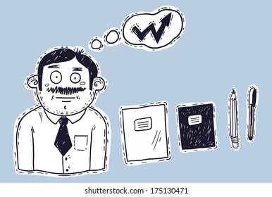 stationery and office worker