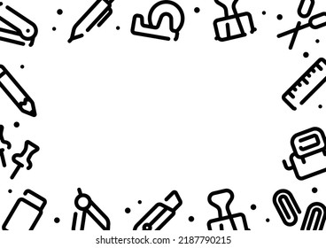 Stationery pattern background for graphic design.A-size horizontal frame.