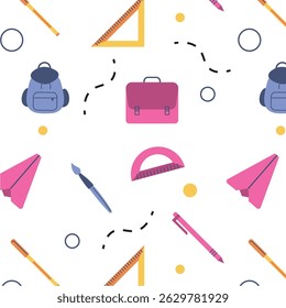 Stationery pattern background. Vector illustration