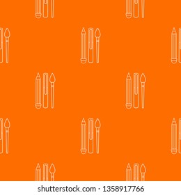 Stationery pattern vector orange for any web design best