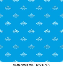 Stationery pattern vector seamless blue repeat for any use