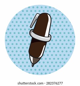 stationery pen theme elements vector,eps