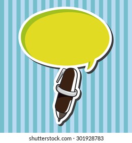 stationery pen theme elements vector,eps