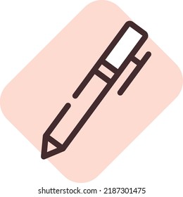 Stationery pencil, illustration, vector on a white background.