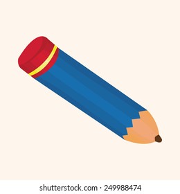 stationery pencil theme elements vector,eps