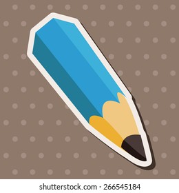stationery pencil theme elements vector,eps