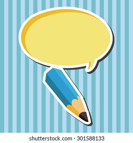 stationery pencil theme elements vector,eps