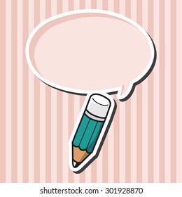 stationery pencil theme elements vector,eps