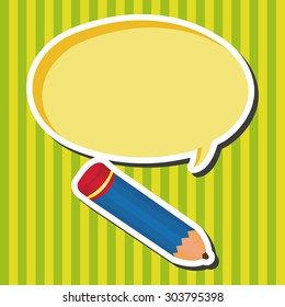 stationery pencil theme elements vector,eps