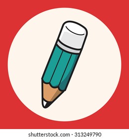 stationery pencil theme elements vector,eps