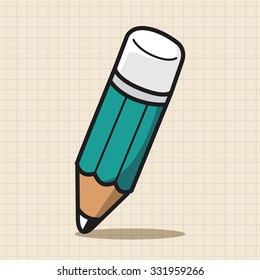 stationery pencil theme elements vector,eps