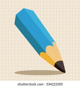 stationery pencil theme elements vector,eps