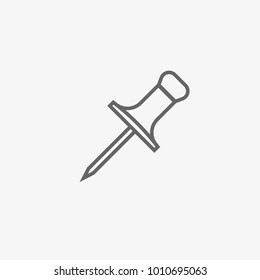 stationery pin vector icon
