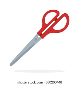 Stationery red scissors