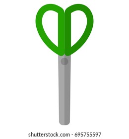 Stationery scissors flat icon, vector sign, colorful pictogram isolated on white. Symbol, logo illustration. Flat style design