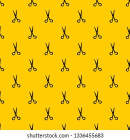 Stationery scissors pattern seamless vector repeat geometric yellow for any design