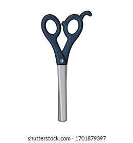 Stationery scissors vector icon.Cartoon vector icon isolated on white background stationery scissors.