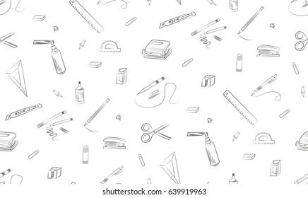 Stationery seamless pattern