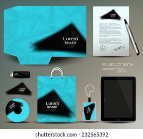 Stationery set design- geometric- vector