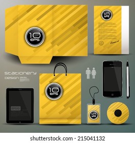 Stationery set design, identity template