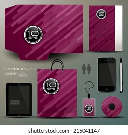 Stationery set design, identity template