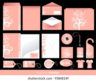 Stationery set design in modern look