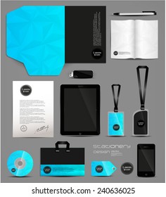 Stationery set design-geometric