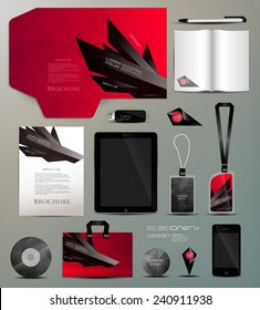 Stationery set design-geometric design