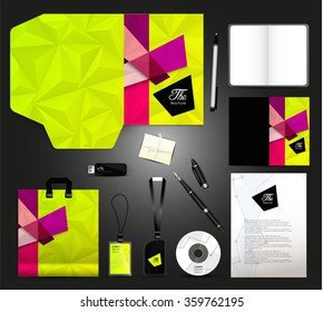 Stationery set design-geometric-modern
