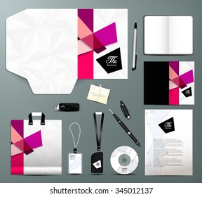 Stationery set design-modern-geometric