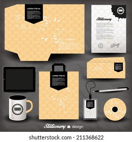 Stationery set, identity template