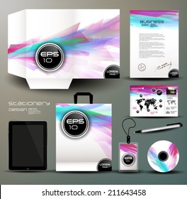 Stationery set, identity template