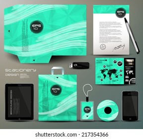 Stationery set, identity template
