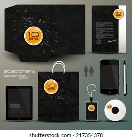 Stationery set, identity template