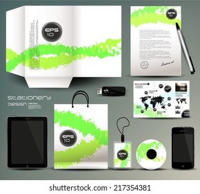 Stationery set, identity template
