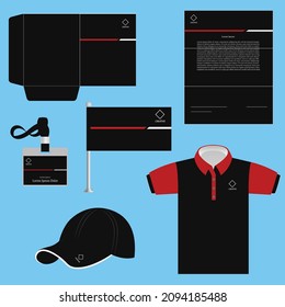 Stationery set realistic vector ilustration