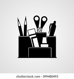Stationery set sign icon solid
