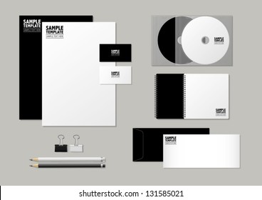 Stationery set templates