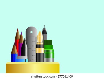 Stationery set vector