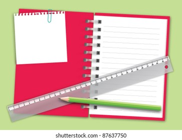 Stationery set vector