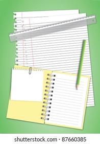 Stationery set vector