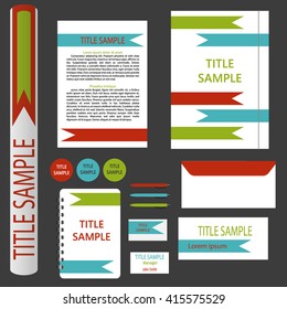 Stationery  set in vector format.