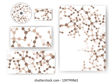 Stationery set for your design, dna digital Illustration.