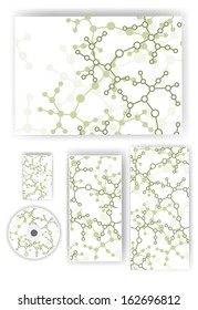 Stationery set for your design, dna digital Illustration.