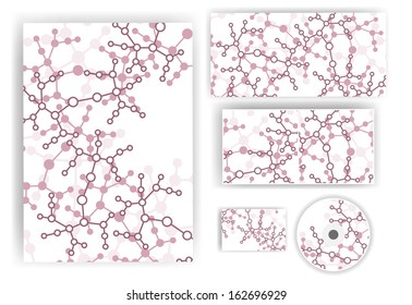 Stationery set for your design, dna digital Illustration.