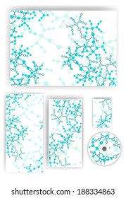 Stationery set for your design, dna digital Illustration.