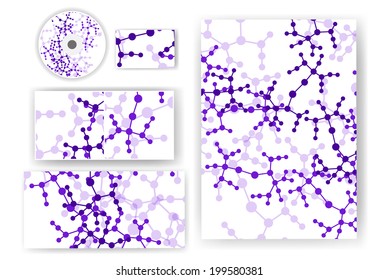 Stationery set for your design, dna digital Illustration.