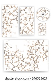 Stationery set for your design dna digital Illustration.